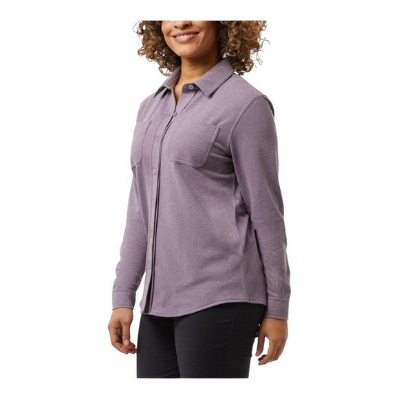 32 Degree Heat Women's Purple Button-Up Shirt - Picture 2 of 13